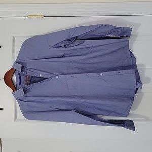 Apt. 9 Blue Striped Button Down Dress Shirt